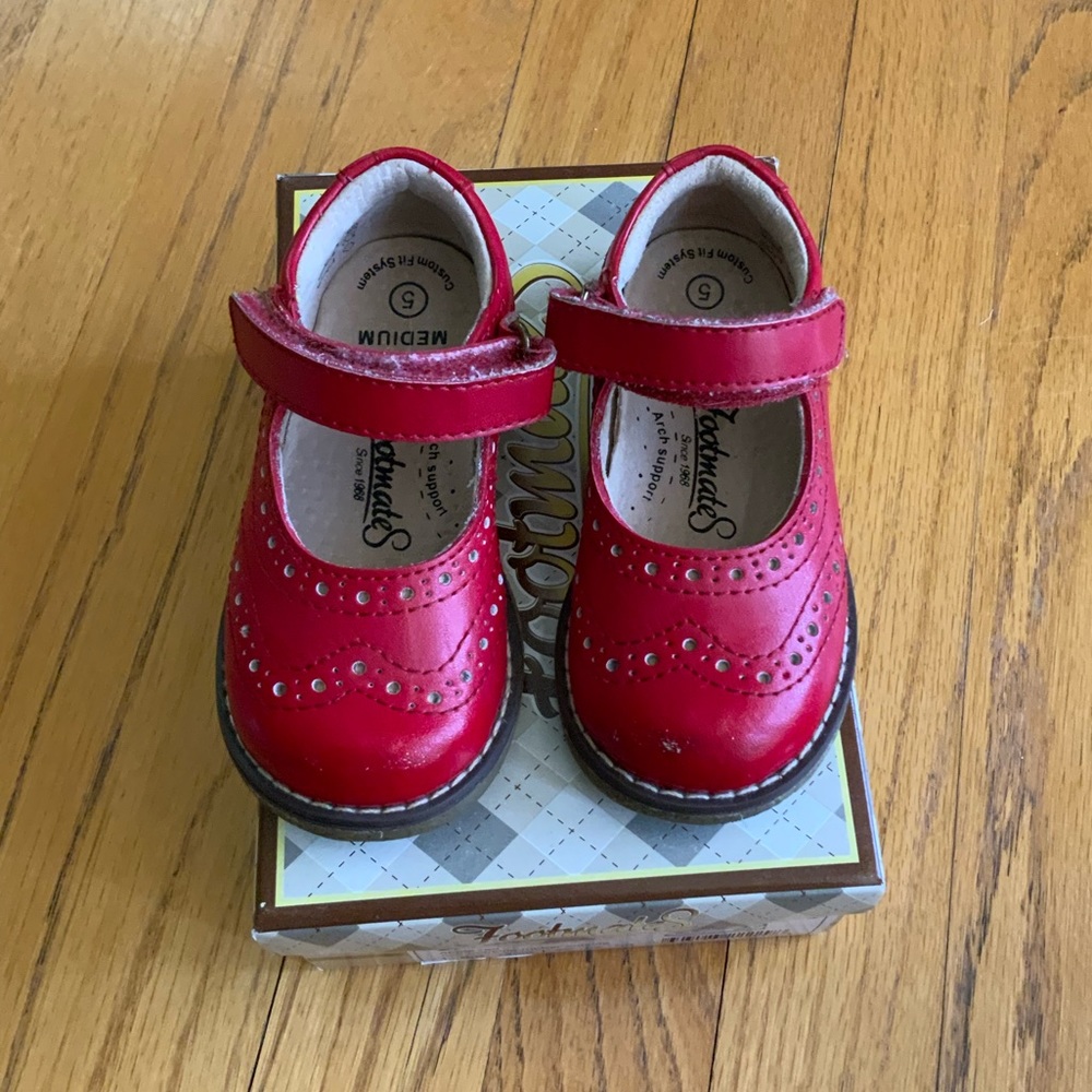 Footmates Red Lydia Shoes
